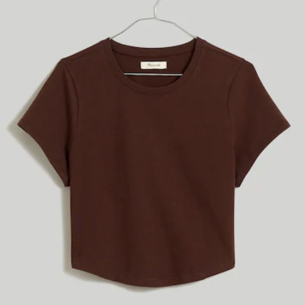Madewell Heavyweight Jersey Crewneck Tee in Dark Coffee